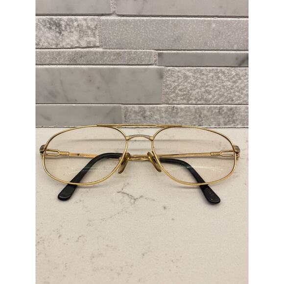 Fresco Men’s Eyeglasses 22K Gold Plated “F10” 3-Micron *FRAMES ONLY* - Picture 1 of 11